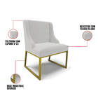 Cadeira Sala De Jantar Industrial Dourado Kit 2 Liz Veludo D0