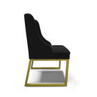 Cadeira Sala De Jantar Industrial Dourado Kit 2 Liz Veludo Pr