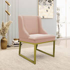 Cadeira Sala De Jantar Industrial Dourado Kit 2 Liz Veludo Ro