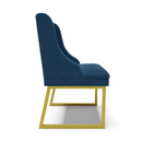 Cadeira Sala De Jantar Industrial Dourado Kit 4 Liz Bouclê Az