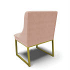 Cadeira Sala De Jantar Industrial Dourado Kit 4 Liz Veludo D0