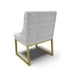 Cadeira Sala De Jantar Industrial Dourado Kit 6 Liz Suede Cin