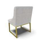 Cadeira Sala De Jantar Industrial Dourado Kit 6 Liz Veludo Ci