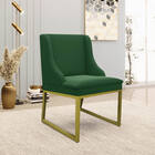 Cadeira Sala De Jantar Industrial Dourado Kit 6 Liz Veludo Ve