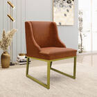 Cadeira Sala De Jantar Industrial Dourado Kit 8 Liz Sint Pu D