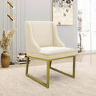 Cadeira Sala De Jantar Industrial Dourado Kit 8 Liz Veludo D0