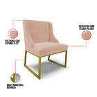 Cadeira Sala De Jantar Industrial Dourado Kit 8 Liz Veludo D0