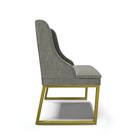 Cadeira Sala De Jantar Industrial Dourado Liz Linho D03 - D'r