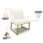 Cadeira Sala De Jantar Industrial Dourado Liz Sintético D03 -