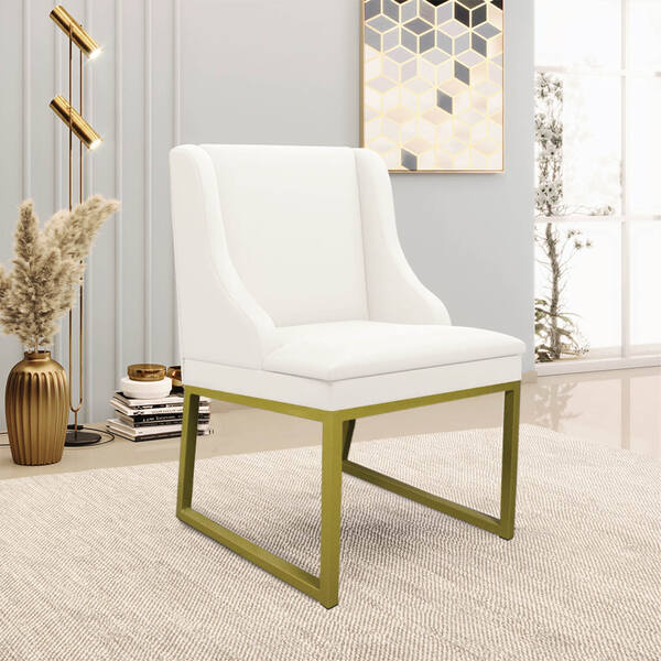 Cadeira Sala De Jantar Industrial Dourado Liz Sintético D03 -