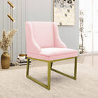 Cadeira Sala De Jantar Industrial Dourado Liz Suede D03 - D'r