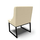 Cadeira Sala De Jantar Industrial Preto Kit 10 Liz Linho Bege