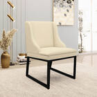 Cadeira Sala De Jantar Industrial Preto Kit 10 Liz Linho D03