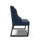 Cadeira Sala De Jantar Industrial Preto Kit 10 Liz Suede Azul