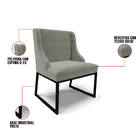 Cadeira Sala De Jantar Industrial Preto Kit 10 Liz Suede D03