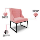 Cadeira Sala De Jantar Industrial Preto Kit 10 Liz Suede D03