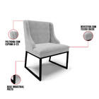 Cadeira Sala De Jantar Industrial Preto Kit 10 Liz Suede D03