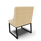 Cadeira Sala De Jantar Industrial Preto Kit 2 Liz Suede Bege