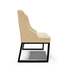 Cadeira Sala De Jantar Industrial Preto Kit 2 Liz Suede Bege