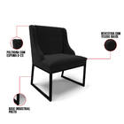 Cadeira Sala De Jantar Industrial Preto Kit 2 Liz Suede D03 -