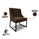 Cadeira Sala De Jantar Industrial Preto Kit 2 Liz Suede D03 -