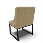 Cadeira Sala De Jantar Industrial Preto Kit 2 Liz Suede Marro