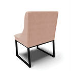 Cadeira Sala De Jantar Industrial Preto Kit 2 Liz Veludo D03