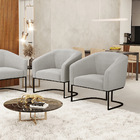 Cadeira Sala De Jantar Industrial Preto Kit 2 Stella Bouclê D