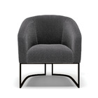 Cadeira Sala De Jantar Industrial Preto Kit 2 Stella Bouclê D