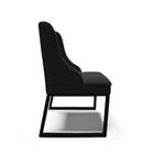 Cadeira Sala De Jantar Industrial Preto Kit 4 Liz Suede D03 -