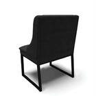 Cadeira Sala De Jantar Industrial Preto Kit 4 Liz Suede D03 -