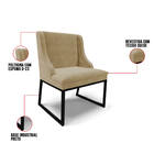 Cadeira Sala De Jantar Industrial Preto Kit 4 Liz Suede D03 -