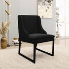 Cadeira Sala De Jantar Industrial Preto Kit 4 Liz Veludo D03