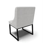 Cadeira Sala De Jantar Industrial Preto Kit 4 Liz Veludo D03