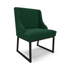 Cadeira Sala De Jantar Industrial Preto Kit 6 Liz Bouclê Verd