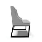 Cadeira Sala De Jantar Industrial Preto Kit 6 Liz Linho D03 -