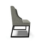 Cadeira Sala De Jantar Industrial Preto Kit 6 Liz Linho D03 -