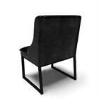 Cadeira Sala De Jantar Industrial Preto Kit 6 Liz Sint Pu D03