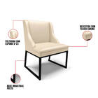 Cadeira Sala De Jantar Industrial Preto Kit 6 Liz Sintético D