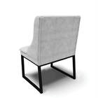 Cadeira Sala De Jantar Industrial Preto Kit 6 Liz Suede D03 -