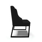 Cadeira Sala De Jantar Industrial Preto Kit 8 Liz Linho Preto