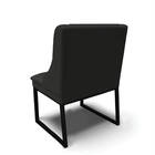 Cadeira Sala De Jantar Industrial Preto Kit 8 Liz Sintético D