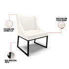 Cadeira Sala De Jantar Industrial Preto Kit 8 Liz Sintético D