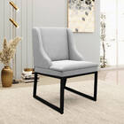 Cadeira Sala De Jantar Industrial Preto Kit 8 Liz Suede Cinza