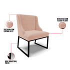 Cadeira Sala De Jantar Industrial Preto Kit 8 Liz Veludo D03