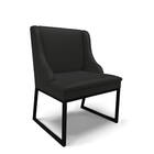 Cadeira Sala De Jantar Industrial Preto Liz Sintético D03 - D