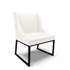 Cadeira Sala De Jantar Industrial Preto Liz Sintético D03 - D