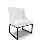 Cadeira Sala De Jantar Industrial Preto Liz Sintético Pu Bran