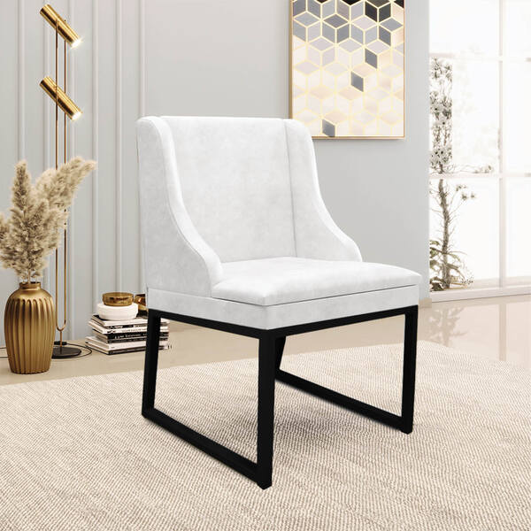 Cadeira Sala De Jantar Industrial Preto Liz Sintético Pu Bran