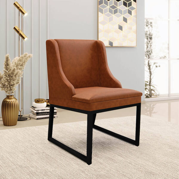 Cadeira Sala De Jantar Industrial Preto Liz Sintético Pu Noze